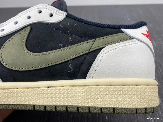 Bmlin Travis Scott Jordan 1 Low x WMNS OG DZ4137-106 Olive Air 0727